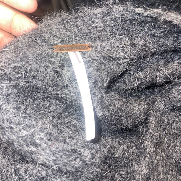 NWOT Free People Grey Amelia Alpaca Knit Cardigan os L $148 - Picture 4 of 4